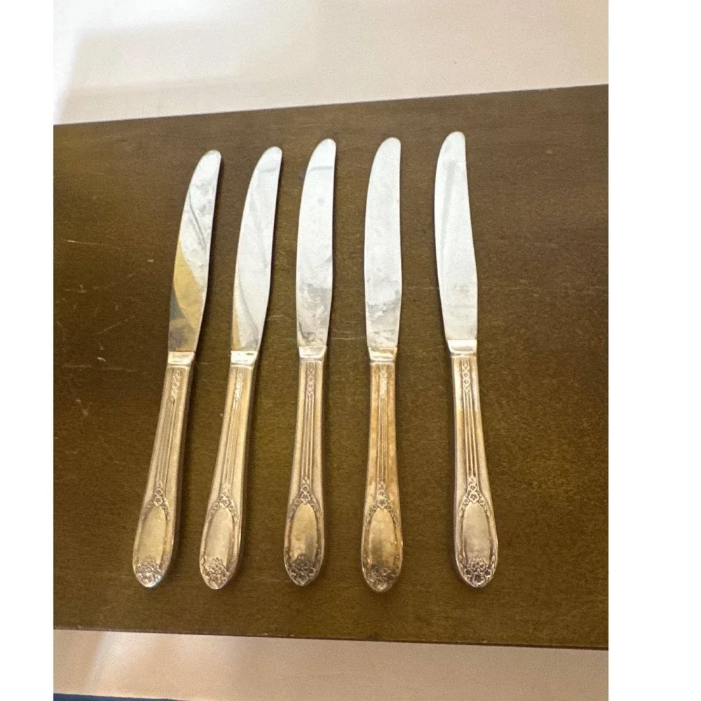 Rogers & Bro Silver Plate Flatware Set 1937 Exquisite Pattern 22pc Wood Chest